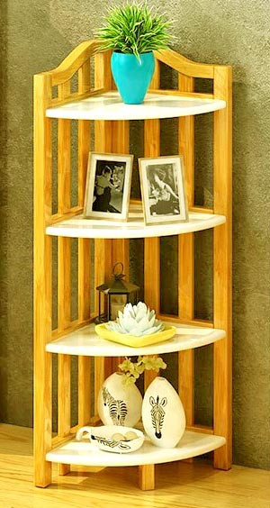 Стеллаж угловой для ванной 