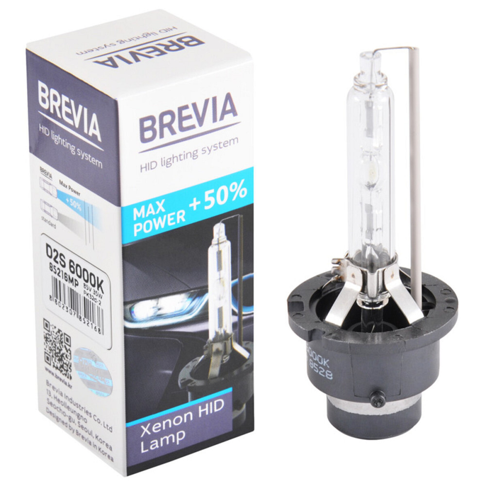 Ксенонова лампа Brevia D2S +50%, 6000K, 85V, 35W PK32d-2, 1шт Київ - фото 1
