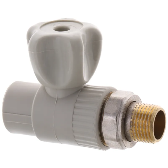 Кран радіаторний прямий Europroduct EP.0124 - 20x1/2M" (латунний куля) (EP4049) Київ