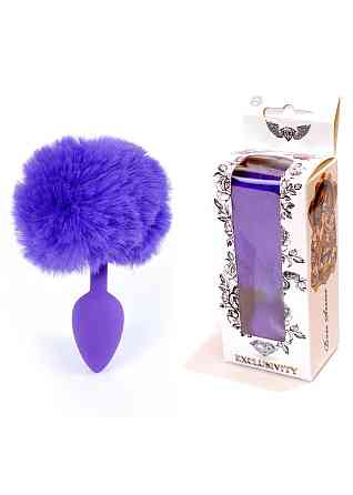 Анальная пробка Jawellery Silikon PLUG Bunny-Tail Purple Sex Aura Киев