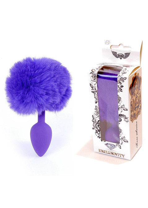 Анальная пробка Jawellery Silikon PLUG Bunny-Tail Purple Sex Aura Киев - изображение 1