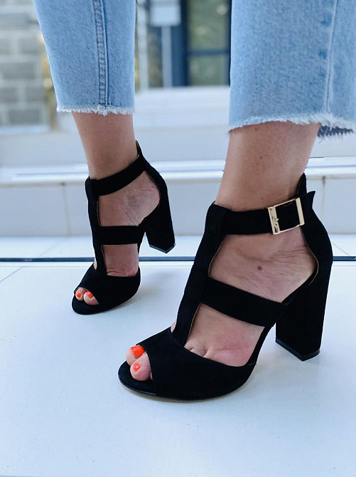 SANTINI Босоніжки жіночі SANTINI 259317-21 чорні (літо, замша натуральна) (3762) 37 Коломия - фото 1