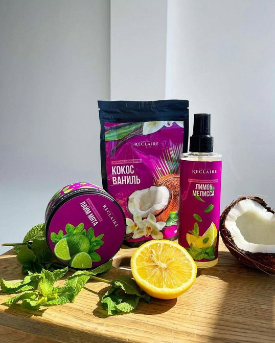 Холодный антицеллюлитный набор для похудения Скраб+Обертывание+Масло Reclaire cosmetics Киев - изображение 3