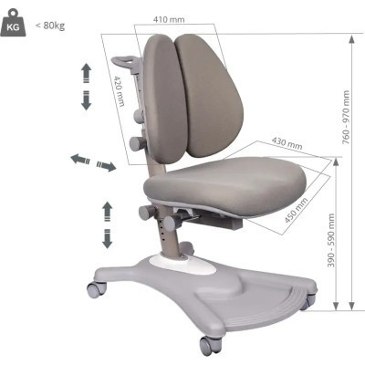 Дитяче крісло FunDesk Fortuna Grey Вінниця - фото 9