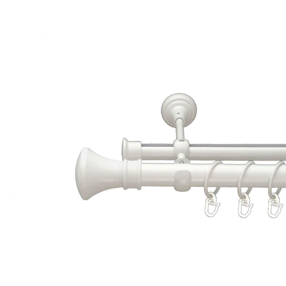 Карниз Orvit Люксор металевий дворядний опозитний гладка \ профільна труба кільце металеве Арктіс 25\19 мм 300 Львов - изображение 1