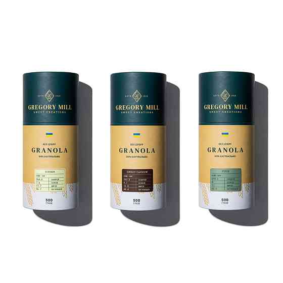 Подарочный набор гранолы Ginger, Sweet Cashew & Finik Gregory Mill Киев