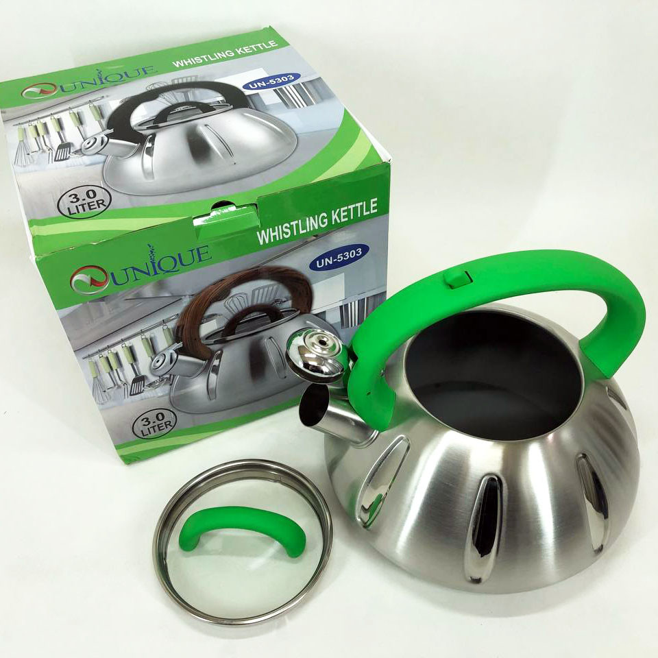 Чайник со свистком с удобной нейлоновой ручкой, Чайник для плиты со свистком для чая TW-12 Львов - изображение 2