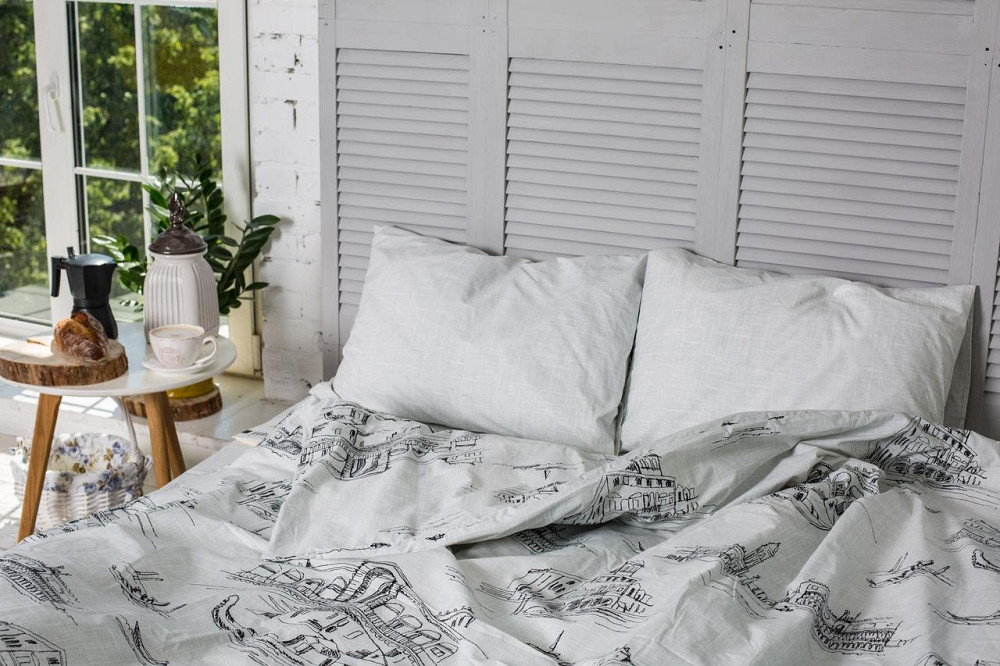 Ecotton Комплект постільної білизни Ecotton двоспальний Сімейний 150х215 см білий Місто Коломыя - изображение 3