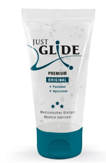 Лубрикант з гіалуроновою кислотою і пантенолом Just Glide Premium 50 мл (веганська) Sex Aura Київ - фото 1