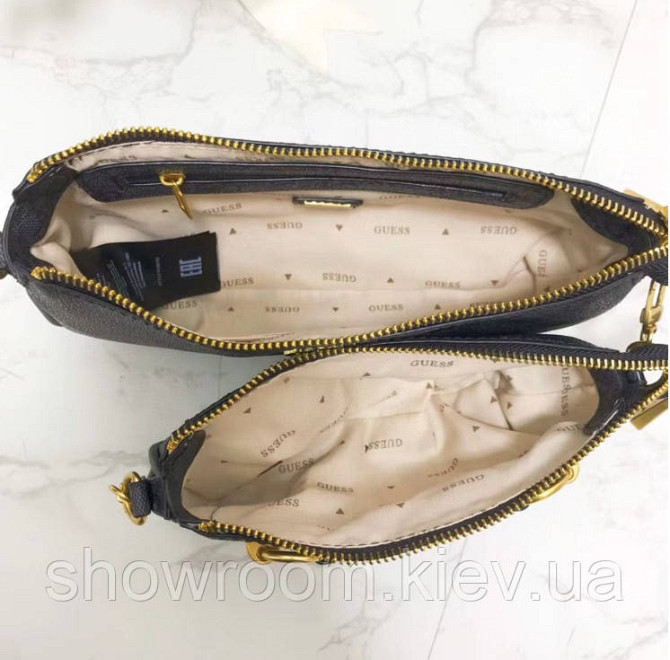Жіноча сумочка з органайзером на плече Guess (865470) светло коричневая Київ - фото 4