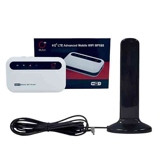Комплект 4G LTE Wi-Fi роутер Olax MF985 + 4G автомобильная антенна MIMO CRC-9 2 х 16 dBi Киев