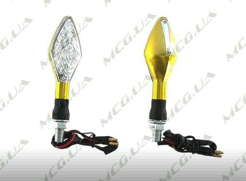 Поворот світлодіодний, човен (15 LED, жовтий, біле скло) JS Київ - фото 1