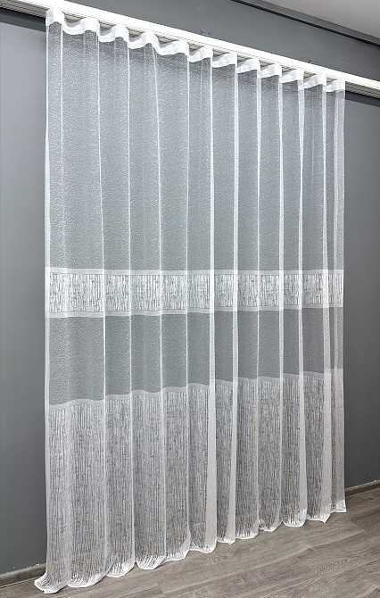 Тюль VR-Textil 1628т Жаккард Белый 300х270 см (42-0571) Киев - изображение 3