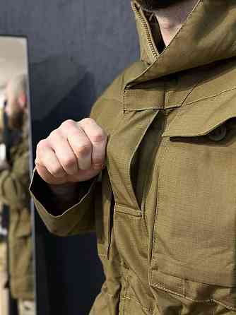 Чоловіча армійська куртка койот ріп-стоп з водозахистом манжетами липучками Львів