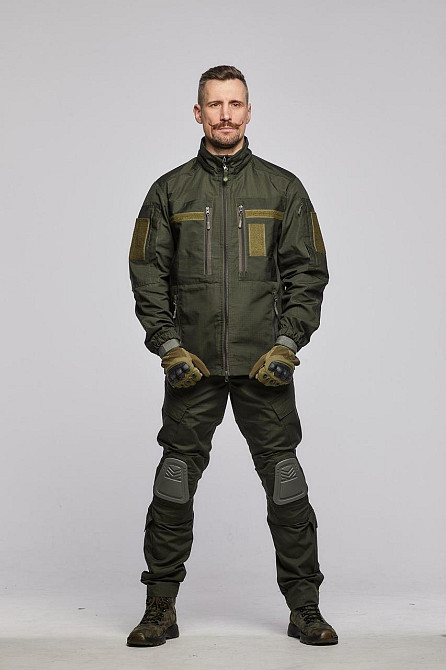 Армійські хакі чоловічі літні штани ,військові штани ріп стоп з наколінниками і липучками під коліно Львів - фото 2