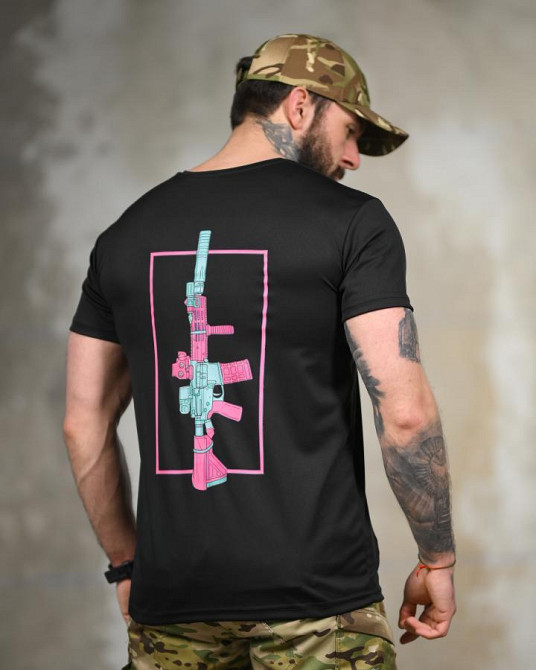 Тактична футболка SELION Gun black ТР6766 Одеса - фото 5