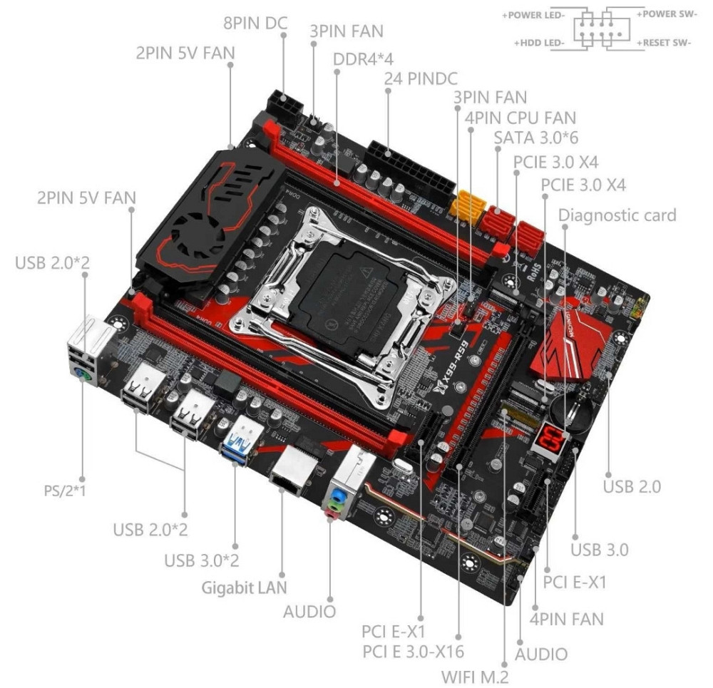 MACHINIST X99 RS9 COOLER / E5-2696 v3 / 16 GB DDR4. Київ - фото 1