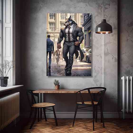 Картина Холсті в спортзал  Вовк  KLM_11 50x70 см Киев