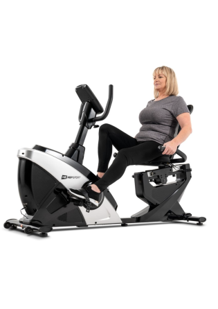 Горизонтальний велотренажер Hop-Sport HS-070L Helix сріблястий iConsole+ Київ