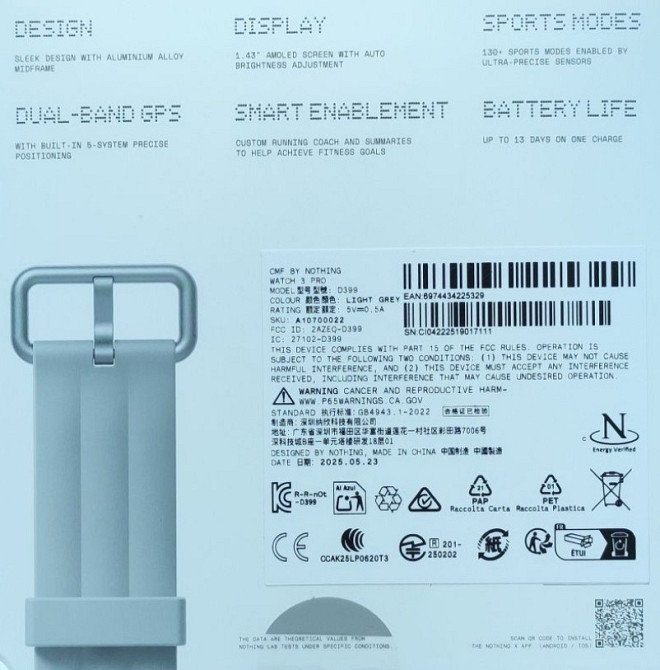 Смарт-годинник CMF Watch 3 Pro  Ash Grey/Dark Grey. Харків - фото 1