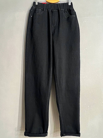 Джинси жіночі Vanver 81888 mom jeans relax comfort талія на резинці великі розміри чорні, чорний, З6 Одеса - фото 7