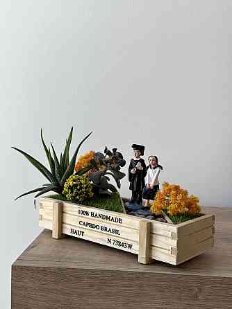 Школьница с портфелем фигурка для мини-сада, флорариума, песочного стола. Полистоун Одесса