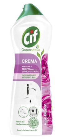 Крем Молочко для очистки Бытовых поверхностей Cif Cream GreenActive Pink 750 мл Львов