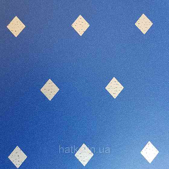 Шпалери вінілові на флізелін Caselio Mystery 0.53х10 м геометрія яскраві ромби золотисті на темно синьому Київ