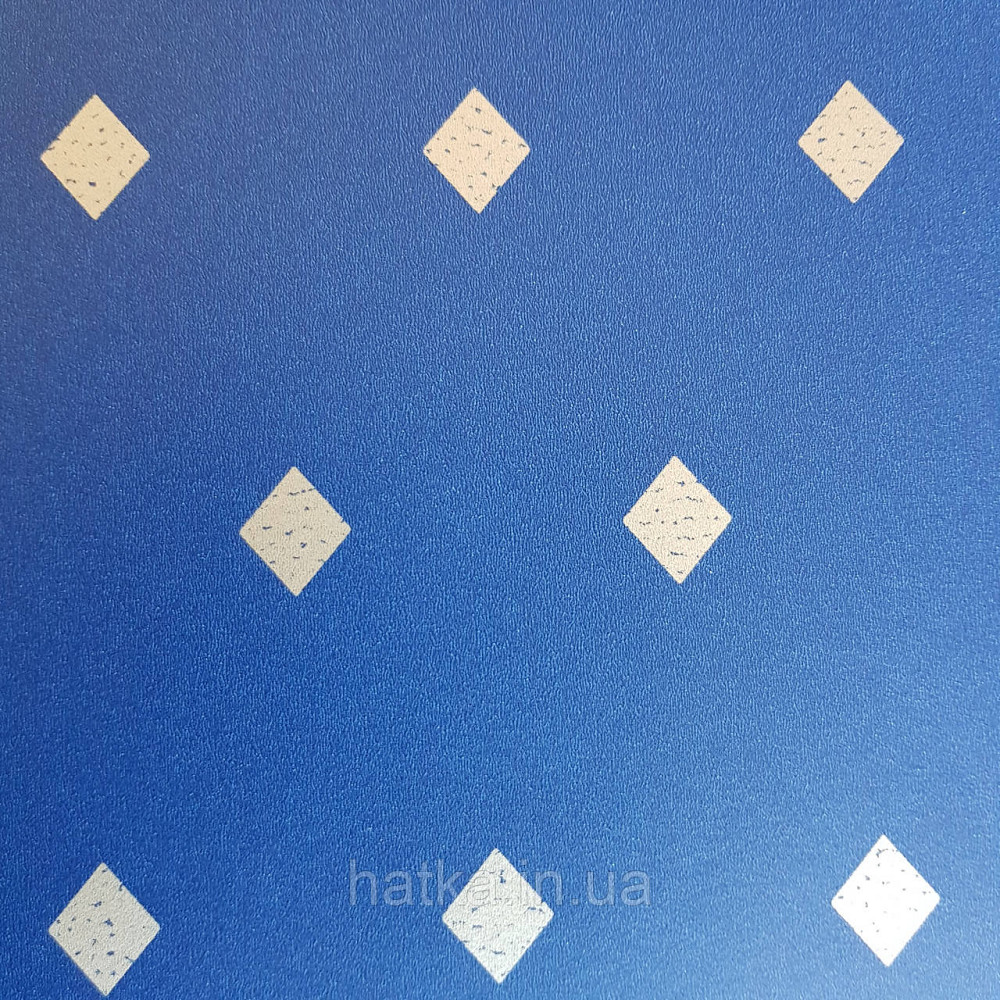 Шпалери вінілові на флізелін Caselio Mystery 0.53х10 м геометрія яскраві ромби золотисті на темно синьому Київ - фото 4