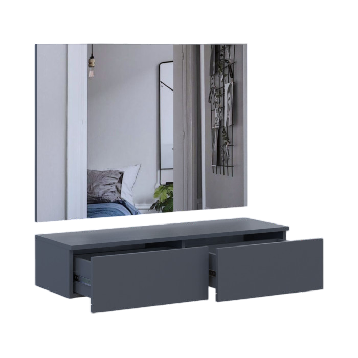 Комплект мебели Doros Левия + зеркало Графит 100х32х100 (42005236) Львов - изображение 6