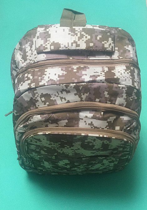 Рюкзак військовий тактичний, колір пісочний піксель, розмір 50*33*20 см, 4 кішені спереді та 2 бокових, чоловічий рюкзак, жіночій Київ - фото 3