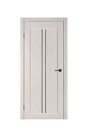 Дверь Реликт Твинс Крем + Черное стекло 90*200 см Межкомнатные светлые двери Красивые двери Киев