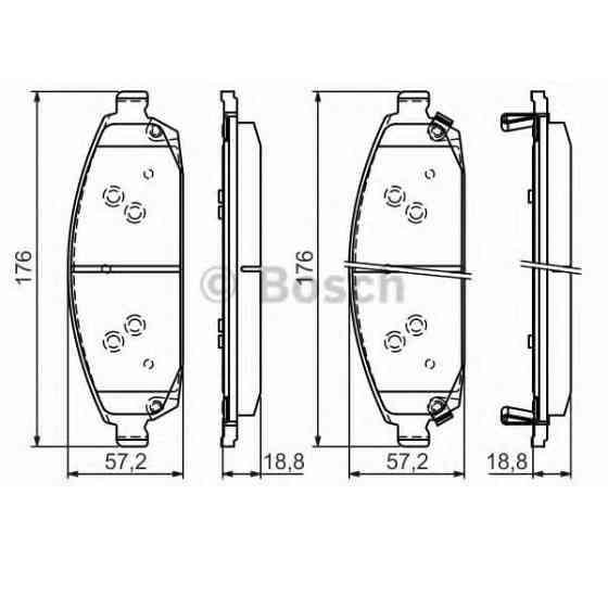 Гальмівні колодки Bosch дискові передні Jeep Grand Cherokee 2004-2010 0986494370 Харків