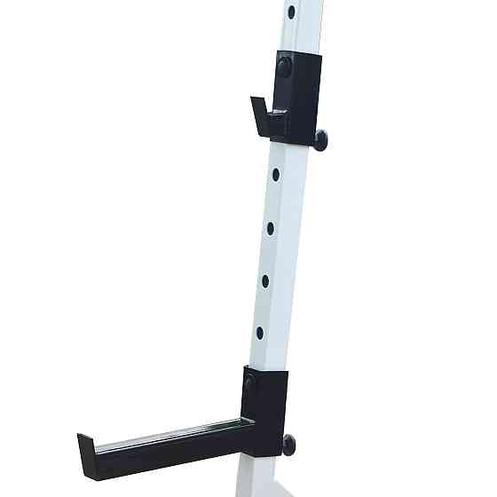 Стойки под штангу со страховкой и турником 50 на 50 мм Белый Киев