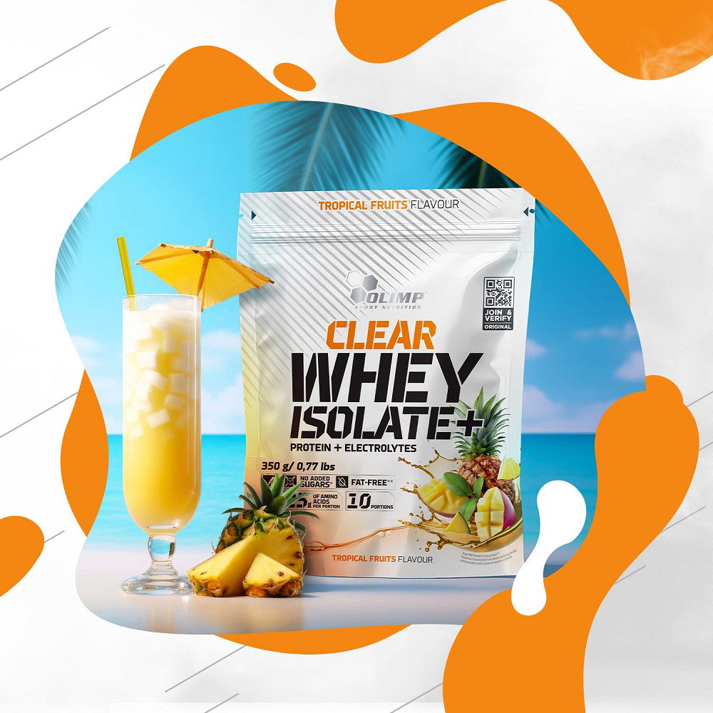 Протеин Olimp Clear Whey Isolate+ 350 г, тропические фрукты Луцк - изображение 3
