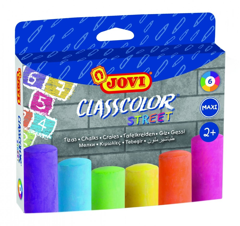 Набір крейди кольорових Jovi Classcolor Street 6 кольорів, d25мм (1030) Киев - изображение 1
