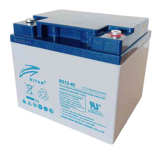 Акумуляторна батарея GEL RITAR DG12-40, Gray Case, 12V 40.0Ah ( 198 х 166 х 169 (169) ) Q1/60 Київ