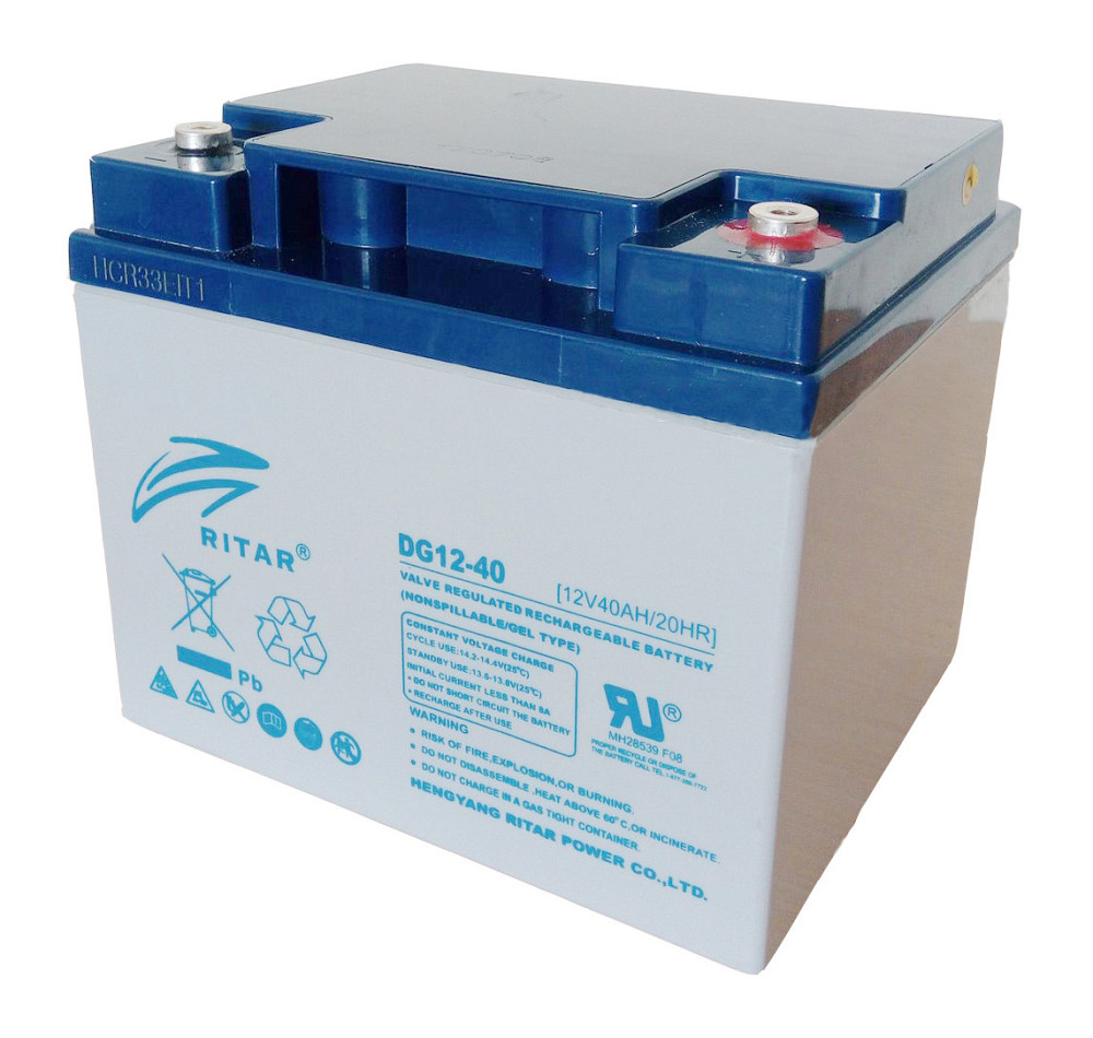 Акумуляторна батарея GEL RITAR DG12-40, Gray Case, 12V 40.0Ah ( 198 х 166 х 169 (169) ) Q1/60 Київ - фото 1
