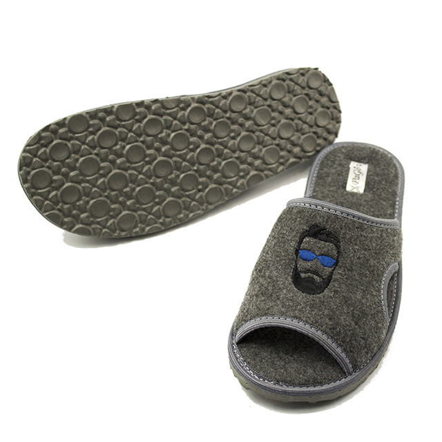 Тапочки домашні чоловічі кімнатні з повсті PaGo з вишивкою "Бородач" (41-45, 47) Одеса - фото 15