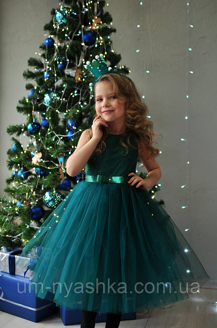 Изумрудное нарядное платье на девочку Зеленое платье елочка Кривой Рог - изображение 5