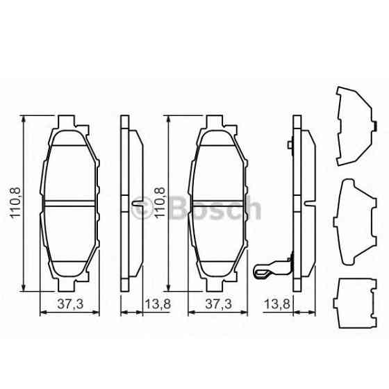 Гальмівні колодки Bosch дискові задні SUBARU Forester/Legacy/Impreza/Outback "R "0 0986494444 Харків