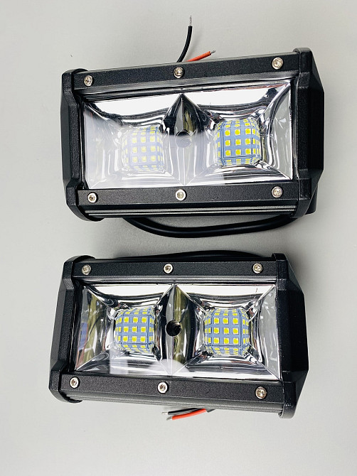 Фара LED прямокутна 96W 24 діода led chip 3030, фара додаткового освітлення авто Мукачево - фото 10