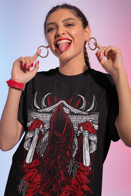 Футболка з аніме принтом Магічна битва оверсайз (S/M/L) Чорний AnimeJ1002 Дніпро - фото 3