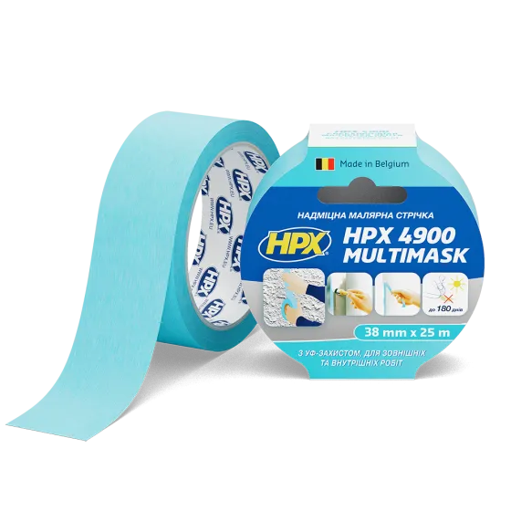 Надміцна малярська стрічка HPX 4900 MULTIMASK 38 мм*25 м з УФ-захистом (EW3825) Киев