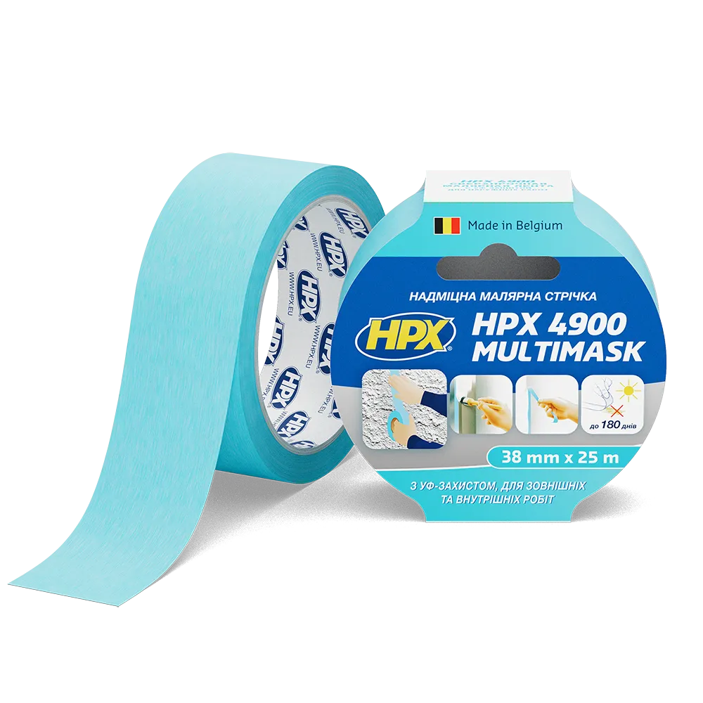 Надміцна малярська стрічка HPX 4900 MULTIMASK 38 мм*25 м з УФ-захистом (EW3825) Киев - изображение 1