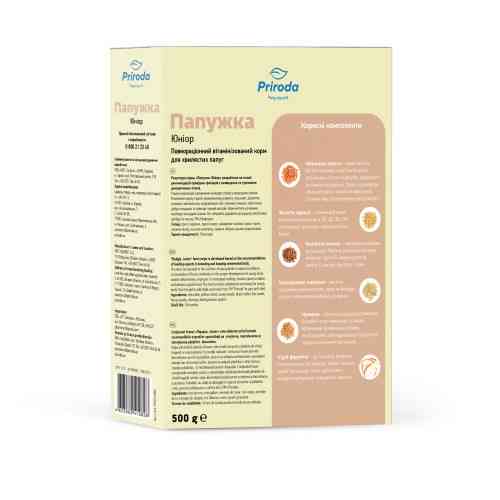 Корм Природа Папужка Юніор для молодих хвилястих папуг 500 г Київ