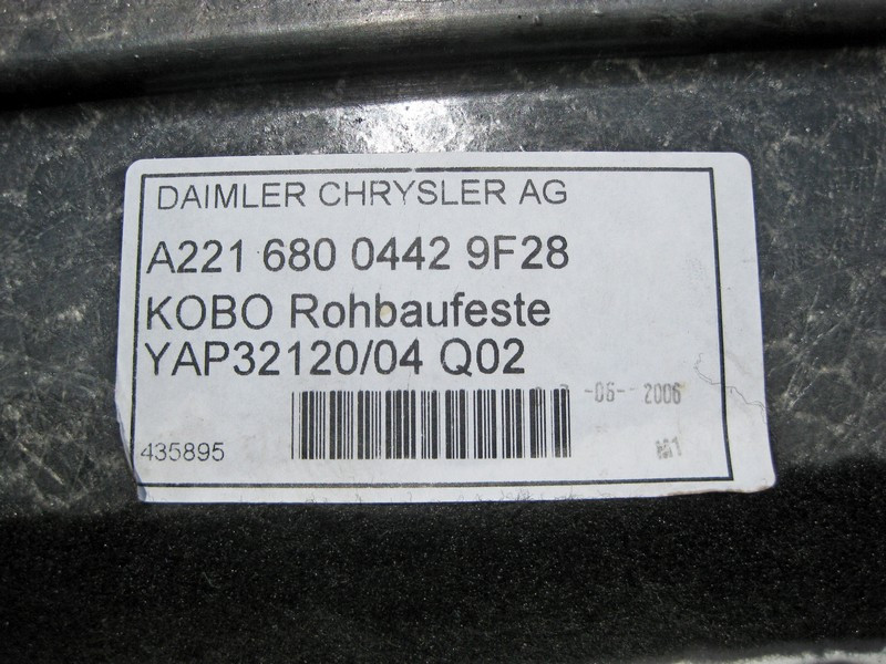 Mercedes-Benz  A2216800442 9F28 Підлога багажника задня частина S-Class W221 Одесса - изображение 3