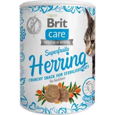 Ласощі для котів Brit Care Superfruits Herring 100 г - оселедець (8595602555710) Вінниця