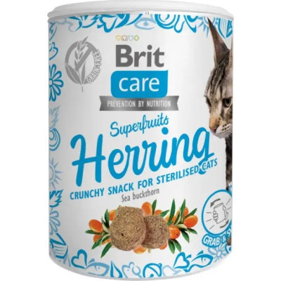Ласощі для котів Brit Care Superfruits Herring 100 г - оселедець (8595602555710) Вінниця - фото 1