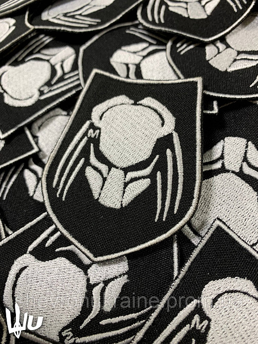 Шеврон ХИЩНИК (Форма щит. На липучке) Размер 8x7.5см Киев - изображение 4